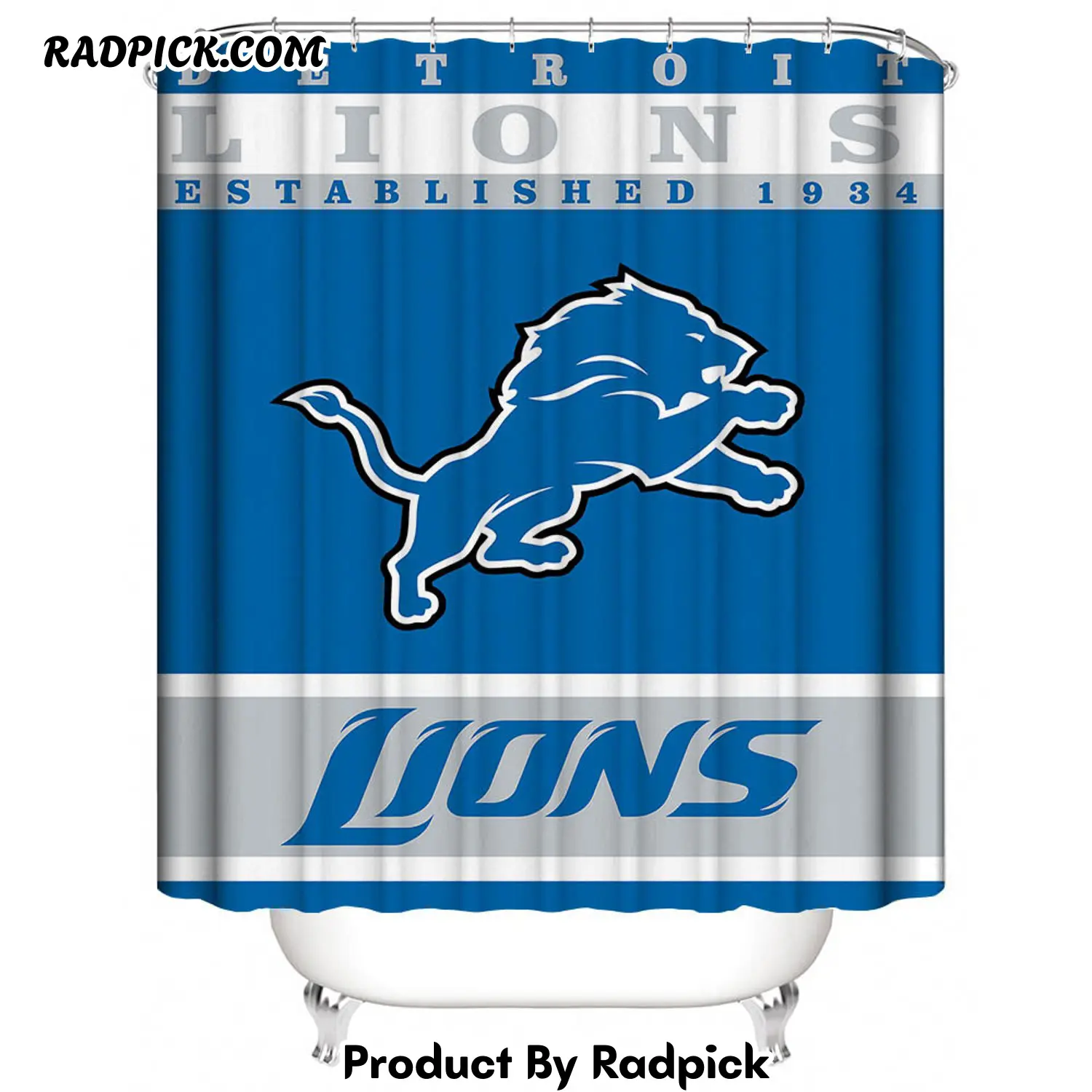Football team flag detroit lions shower curtain rp387918